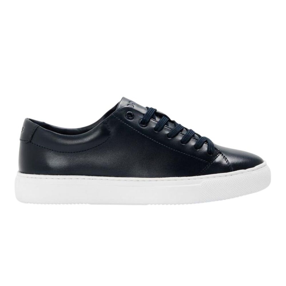 Boss Childrens/Kids Enlight Leather Low Cut Flat Sneakers / Dark Blue